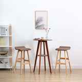 Tabourets de bar lot de 2 taupe tissu