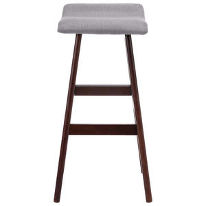 Tabourets de bar lot de 2 gris clair tissu