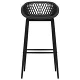 Chaises de bar lot de 2 noir