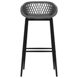 Chaises de bar lot de 4 gris