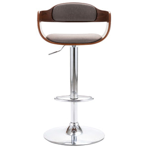Tabouret de bar Contreplaqué et tissu taupe