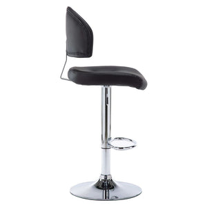Tabourets de bar lot de 2 noir similicuir