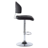 Tabourets de bar lot de 2 noir similicuir