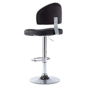 Tabourets de bar lot de 2 noir similicuir