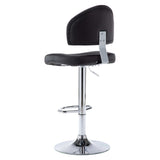 Tabourets de bar lot de 2 noir similicuir