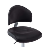 Tabourets de bar lot de 2 noir similicuir