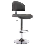 Tabourets de bar lot de 2 gris similicuir