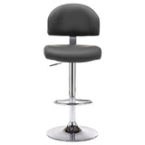 Tabourets de bar lot de 2 gris similicuir