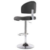 Tabourets de bar lot de 2 gris similicuir
