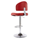 Tabourets de bar lot de 2 rouge bordeaux similicuir