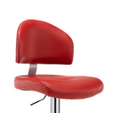 Tabourets de bar lot de 2 rouge bordeaux similicuir