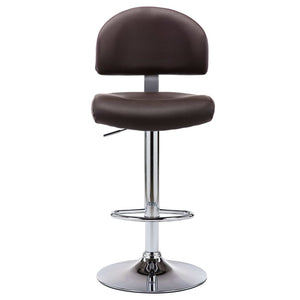 Tabourets de bar lot de 2 marron similicuir