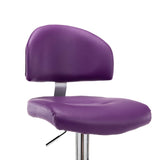 Tabourets de bar lot de 2 violet similicuir