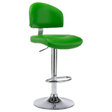 Tabourets de bar lot de 2 vert similicuir