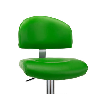 Tabourets de bar lot de 2 vert similicuir