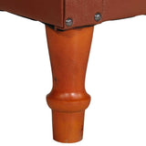 Fauteuil marron cuir véritable