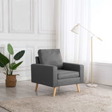 Fauteuil gris foncé tissu