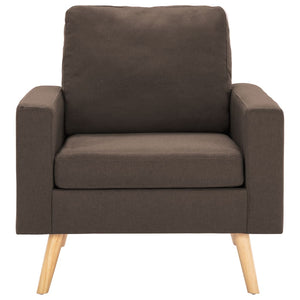 Fauteuil marron tissu