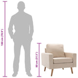 Fauteuil Crème Tissu