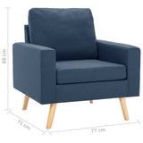 Fauteuil bleu tissu