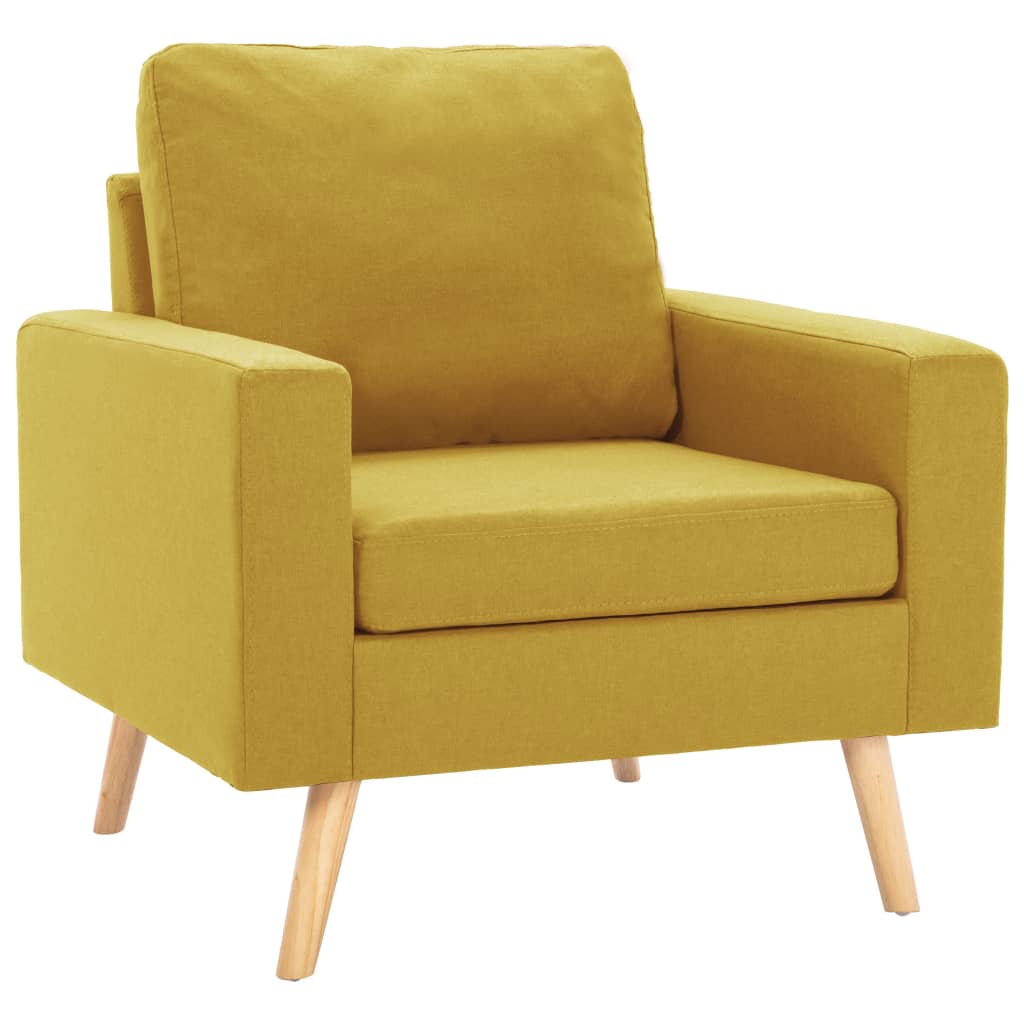 Fauteuil jaune tissu