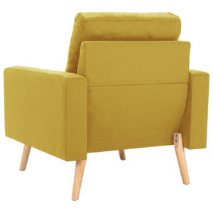 Fauteuil jaune tissu