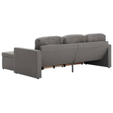 Canapé-lit modulaire 3 places Taupe Tissu