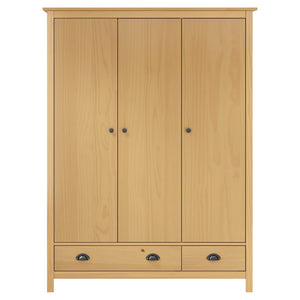 Garde-robe à 3 portes Hill 127x50x170 cm Pin solide