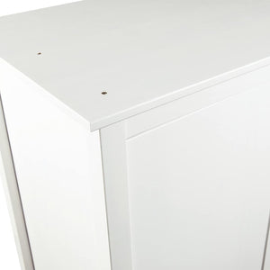 Garde-robe à 3 portes Hill Blanc 127x50x170 cm Bois pin solide