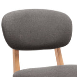 Tabourets de bar lot de 2 gris clair tissu