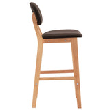 Tabourets de bar lot de 2 marron tissu