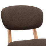Tabourets de bar lot de 2 marron tissu