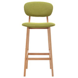 Tabourets de bar lot de 2 vert tissu