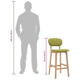 Tabourets de bar lot de 2 vert tissu