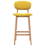 Tabourets de bar lot de 2 jaune moutarde tissu