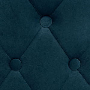Tabourets de bar lot de 2 bleu velours