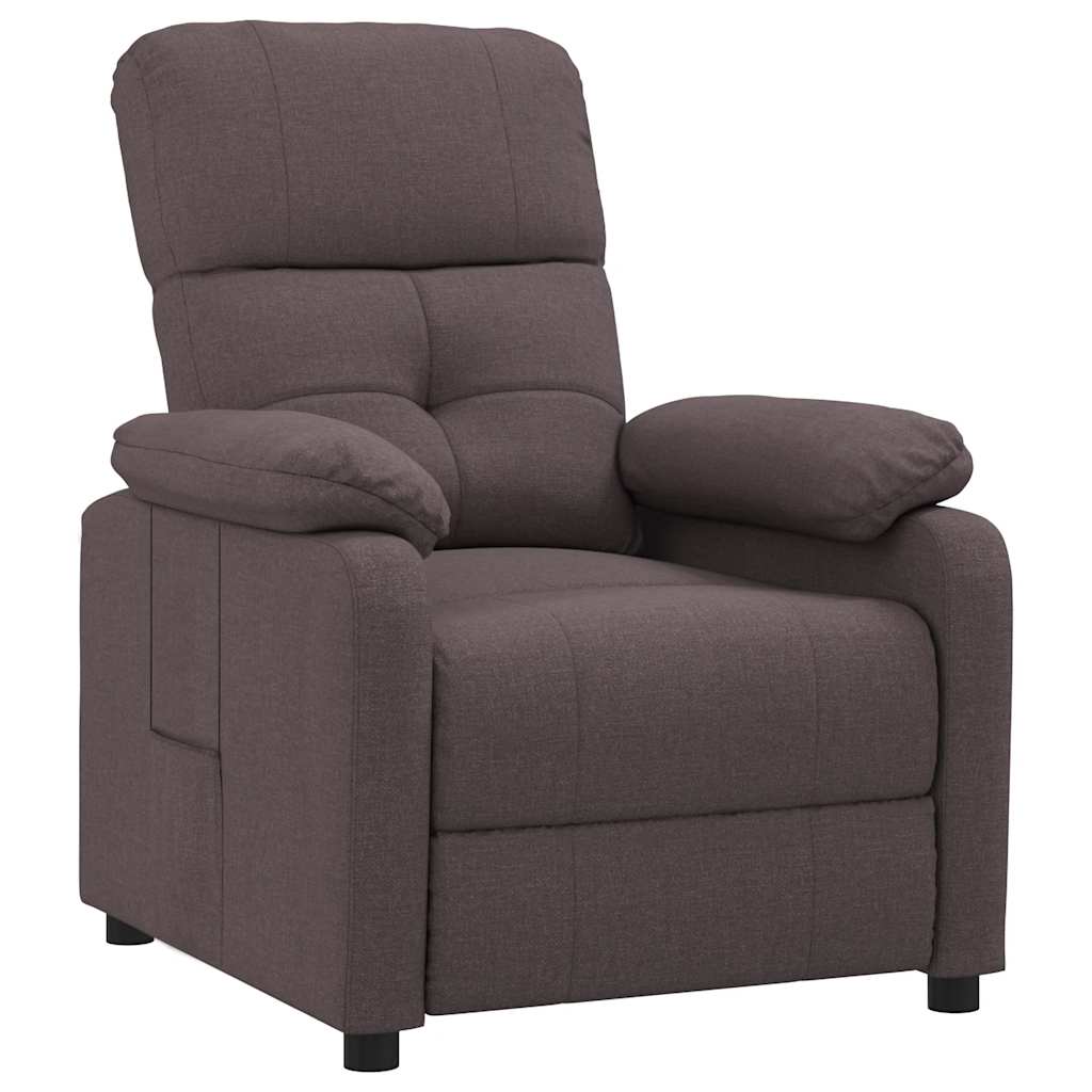 Fauteuil inclinable Marron foncé Tissu
