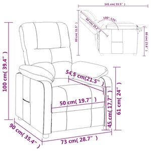 Fauteuil inclinable Vert foncé Tissu