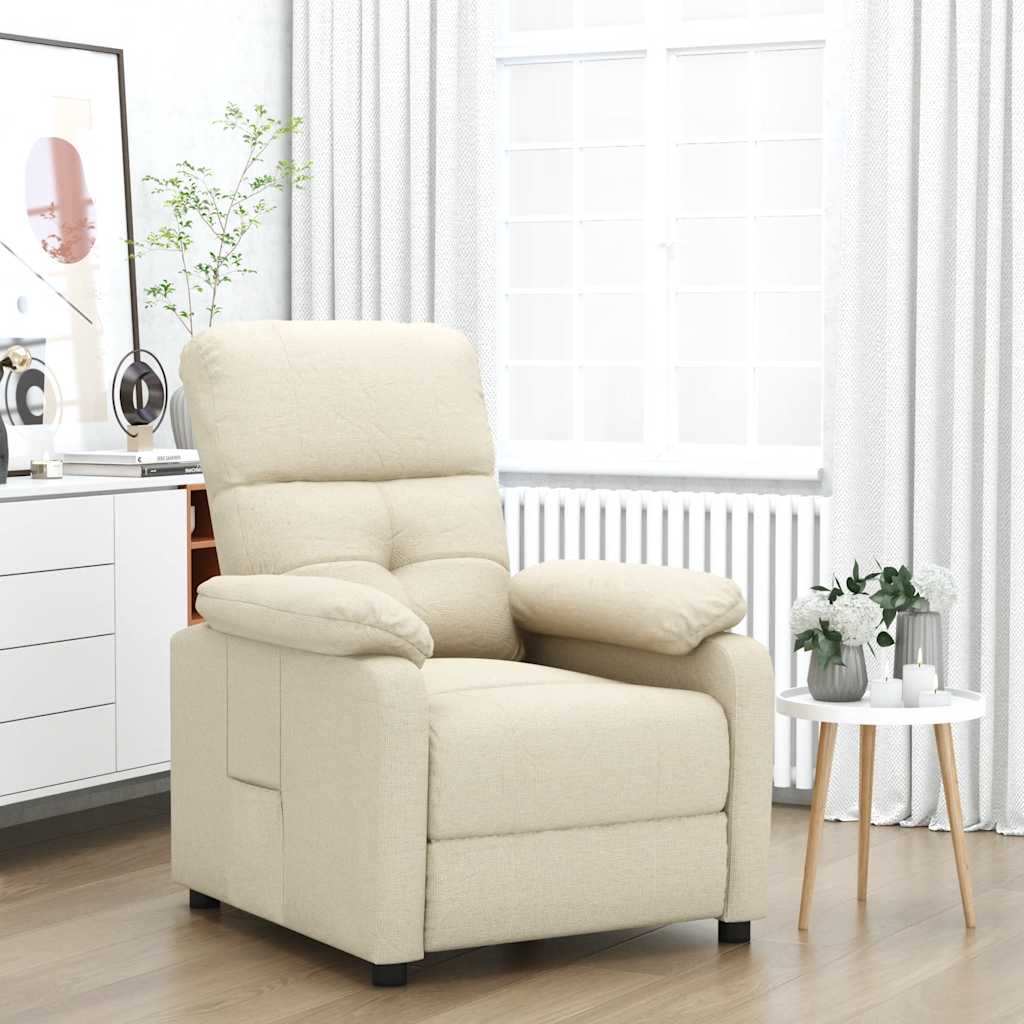 Fauteuil inclinable Crème Tissu