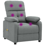 Fauteuil de massage Gris foncé Tissu