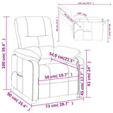 Fauteuil de massage Gris foncé Tissu