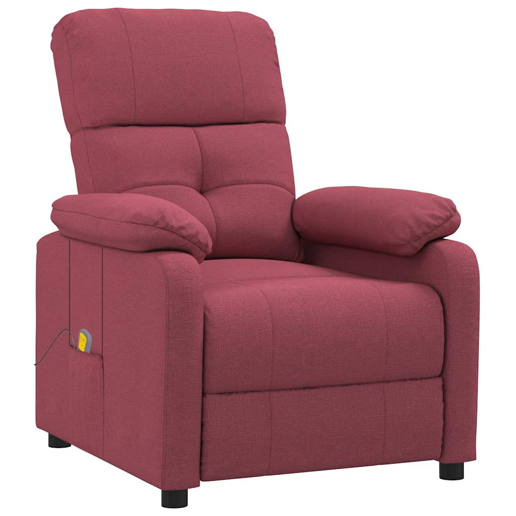 Fauteuil de massage Rouge bordeaux Tissu