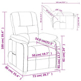 Fauteuil de massage Marron foncé Tissu