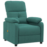 Fauteuil de massage Vert foncé Tissu