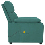 Fauteuil de massage Vert foncé Tissu