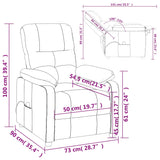 Fauteuil de massage Vert foncé Tissu