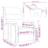 Fauteuil inclinable Noir Similicuir