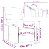 Fauteuil inclinable réglable avec repose-pieds gris similicuir