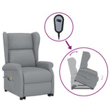 Fauteuil de massage inclinable Gris clair Tissu
