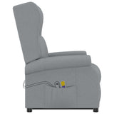 Fauteuil de massage inclinable Gris clair Tissu